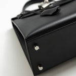 Hermes Handbag Hermes Kelly Sellier 25 Bleu Indigo Veau Epsom Leather Palladium Plated 2020 Y - Redeluxe