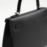 Hermes Handbag Hermes Kelly Sellier 25 Bleu Indigo Veau Epsom Leather Palladium Plated 2020 Y - Redeluxe