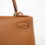 Hermes Handbag Hermes Kelly Sellier 28 Veau Epsom Leather Gold with Gold Plated Hardware 2022 Z - Redeluxe