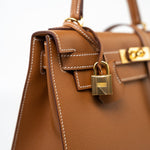Hermes Handbag Hermes Kelly Sellier 28 Veau Epsom Leather Gold with Gold Plated Hardware 2022 Z - Redeluxe
