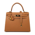 Hermes Handbag Hermes Kelly Sellier 28 Veau Epsom Leather Gold with Gold Plated Hardware 2022 Z - Redeluxe