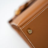 Hermes Handbag Hermes Kelly Sellier 28 Veau Epsom Leather Gold with Gold Plated Hardware 2022 Z - Redeluxe
