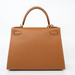 Hermes Handbag Hermes Kelly Sellier 28 Veau Epsom Leather Gold with Gold Plated Hardware 2022 Z - Redeluxe