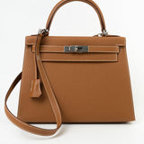 Hermes Handbag Hermes Kelly Sellier 28 Veau Epsom Leather Gold With Palladium Plated Hardware 2020 Y - Redeluxe