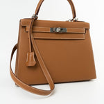 Hermes Handbag Hermes Kelly Sellier 28 Veau Epsom Leather Gold With Palladium Plated Hardware 2020 Y - Redeluxe