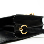 Hermes Handbag Hermès  Mini Roulis Black Ostrich Leather Gold Hardware - Redeluxe
