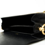 Hermes Handbag Hermès  Mini Roulis Black Ostrich Leather Gold Hardware - Redeluxe