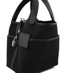 Hermes Handbag Hermès Picotin Cargo 18 Black Swift and Toile Canvas Palladium Hardware - Redeluxe