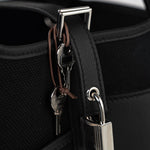 Hermes Handbag Hermès Picotin Cargo 18 Black Swift and Toile Canvas Palladium Hardware - Redeluxe