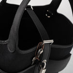 Hermes Handbag Hermès Picotin Cargo 18 Black Swift and Toile Canvas Palladium Hardware - Redeluxe