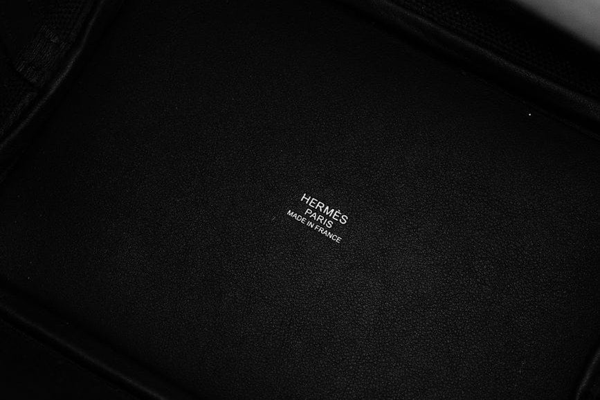 Hermes Handbag Hermès Picotin Cargo 18 Black Swift and Toile Canvas Palladium Hardware - Redeluxe