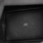 Hermes Handbag Hermès Picotin Cargo 18 Black Swift and Toile Canvas Palladium Hardware - Redeluxe