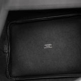 Hermes Handbag Hermès Picotin Cargo 18 Black Swift and Toile Canvas Palladium Hardware - Redeluxe