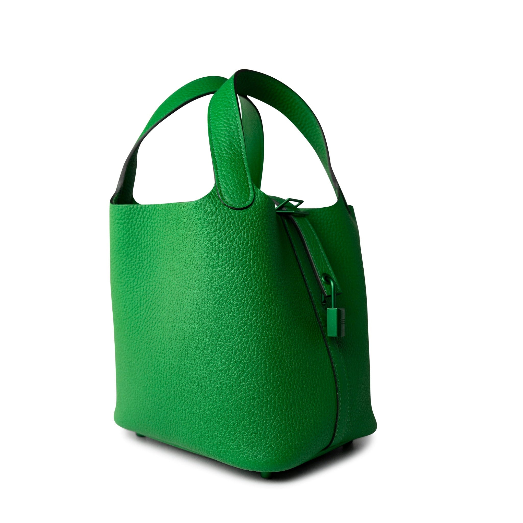 Hermes Handbag Hermes Picotin Lock PM So Green Bamboo Clemence - Redeluxe