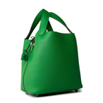 Hermes Handbag Hermes Picotin Lock PM So Green Bamboo Clemence - Redeluxe