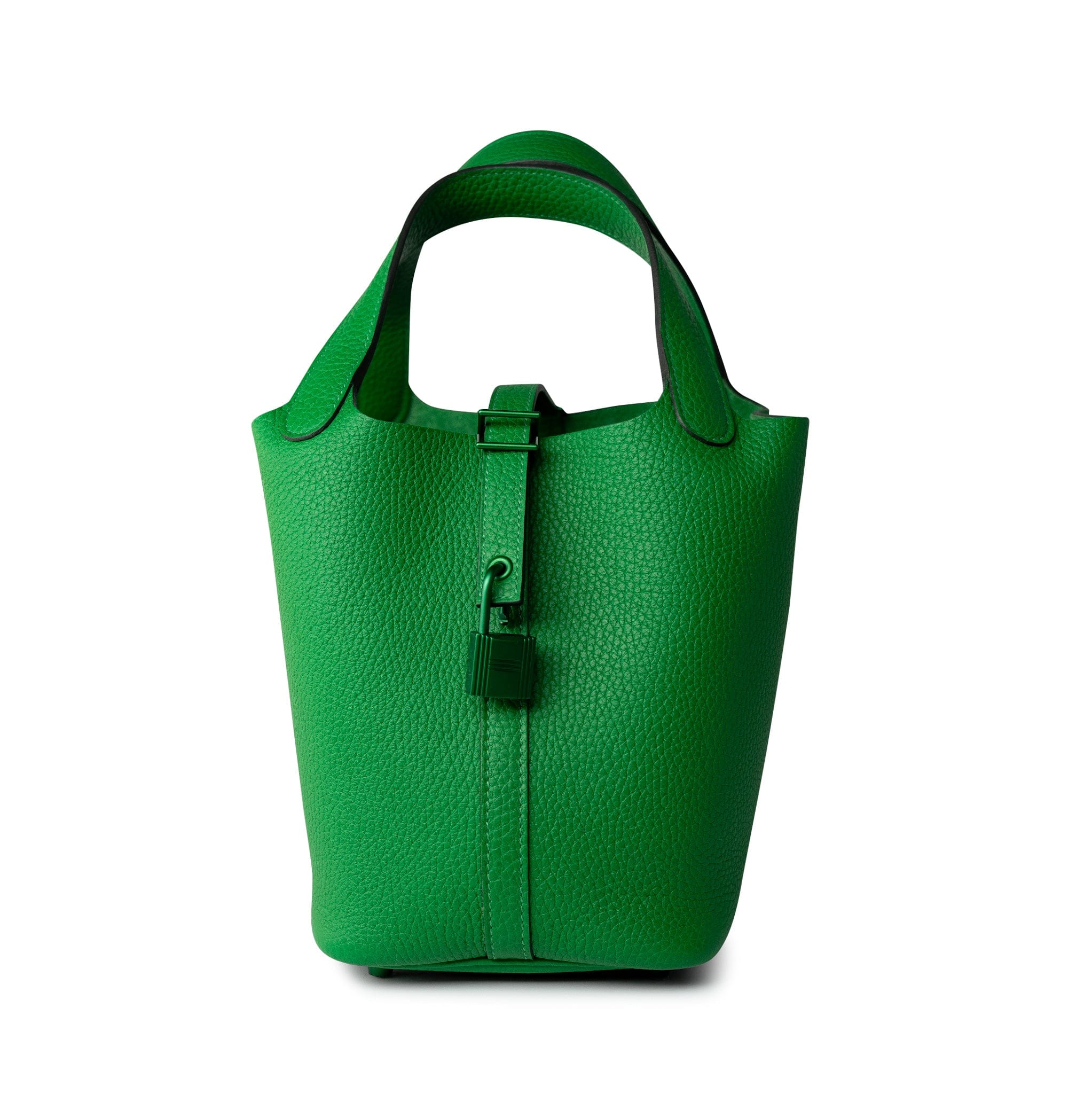 Hermes Handbag Hermes Picotin Lock PM So Green Bamboo Clemence - Redeluxe