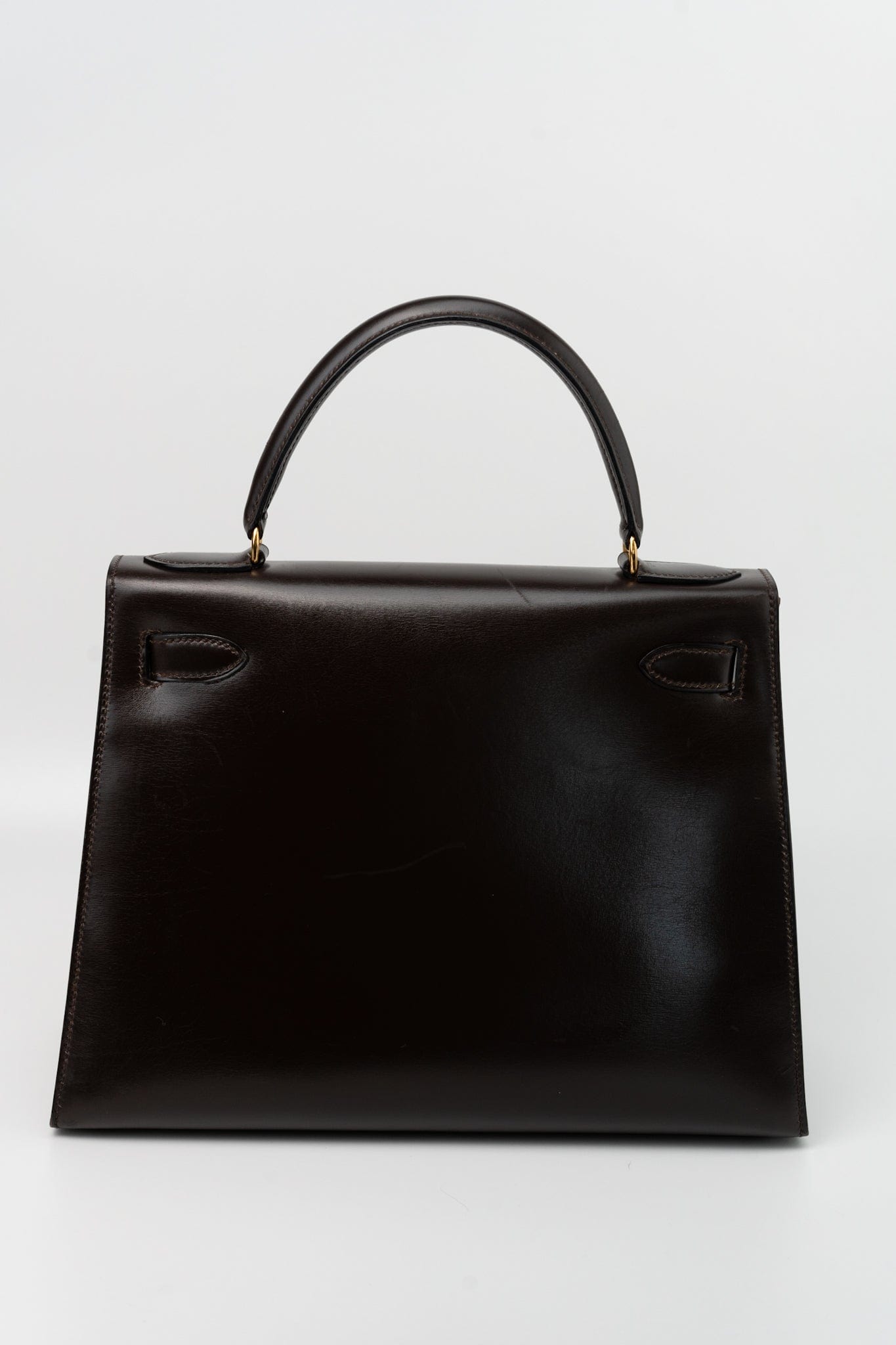 HERMES 空き箱　ケリー28 Exclusive HERMÈS Kelly 28 Vintage Box Calfskin Chocolate Bag