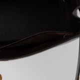 Hermes Handbag Hermes Vintage Kelly 28 Box Calfskin Chocolate Gold Metal Fittings - Redeluxe