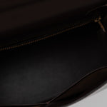 Hermes Handbag Hermes Vintage Kelly 28 Box Calfskin Chocolate Gold Metal Fittings - Redeluxe