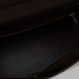 Hermes Handbag Hermes Vintage Kelly 28 Box Calfskin Chocolate Gold Metal Fittings - Redeluxe