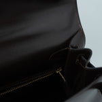 Hermes Handbag Hermes Vintage Kelly 28 Box Calfskin Chocolate Gold Metal Fittings - Redeluxe