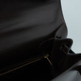 Hermes Handbag Hermes Vintage Kelly 28 Box Calfskin Chocolate Gold Metal Fittings - Redeluxe