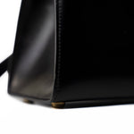 Hermes Handbag Hermes Vintage Mini Kelly Black Box Calfskin Leather Shoulder Bag - Redeluxe