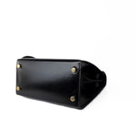 Hermes Handbag Hermes Vintage Mini Kelly Black Box Calfskin Leather Shoulder Bag - Redeluxe