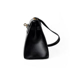 Hermes Handbag Hermes Vintage Mini Kelly Black Box Calfskin Leather Shoulder Bag - Redeluxe