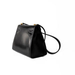 Hermes Handbag Hermes Vintage Mini Kelly Black Box Calfskin Leather Shoulder Bag - Redeluxe
