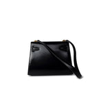 Hermes Handbag Hermes Vintage Mini Kelly Black Box Calfskin Leather Shoulder Bag - Redeluxe