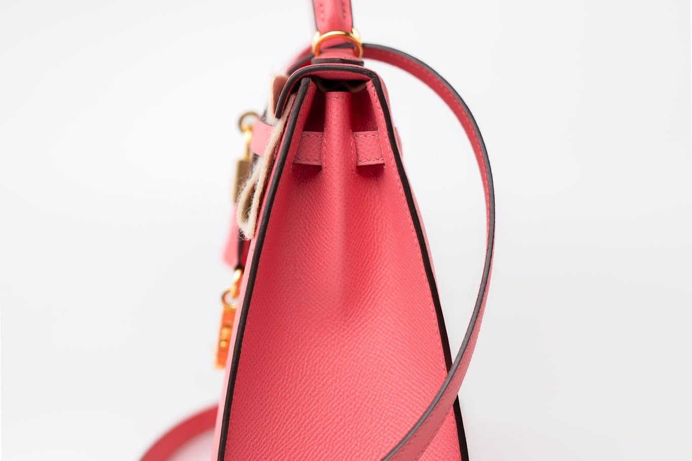 Hermes Handbag Kelly 25 Rose Azalée Veau Epsom Gold Plated C Stamp - Redeluxe