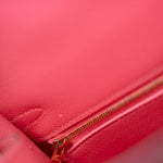 Hermes Handbag Kelly 25 Rose Azalée Veau Epsom Gold Plated C Stamp - Redeluxe