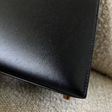 Hermes Handbag Kelly 25 Veau Madame Leather Shiny Niloticus Crocodile Skin Gold Plated - Redeluxe
