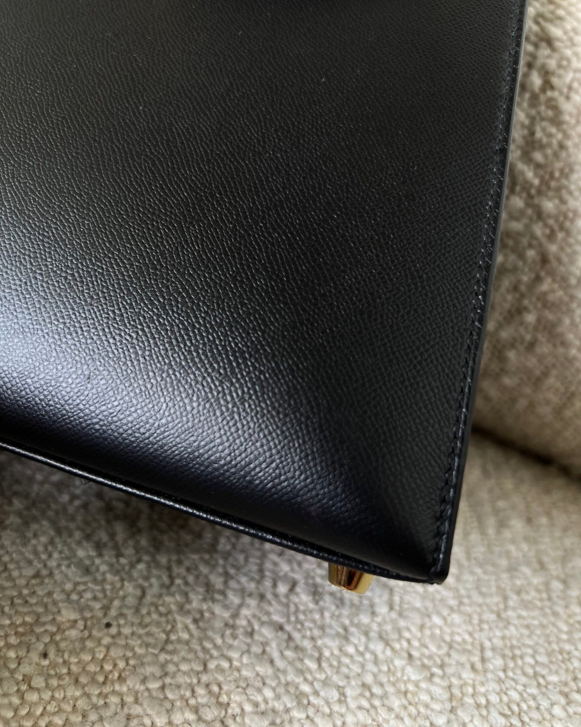 Hermes Handbag Kelly 25 Veau Madame Leather Shiny Niloticus Crocodile Skin Gold Plated - Redeluxe