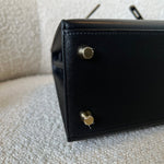 Hermes Handbag Kelly 25 Veau Madame Leather Shiny Niloticus Crocodile Skin Gold Plated - Redeluxe
