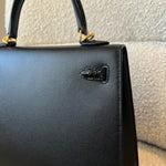 Hermes Handbag Kelly 25 Veau Madame Leather Shiny Niloticus Crocodile Skin Gold Plated - Redeluxe