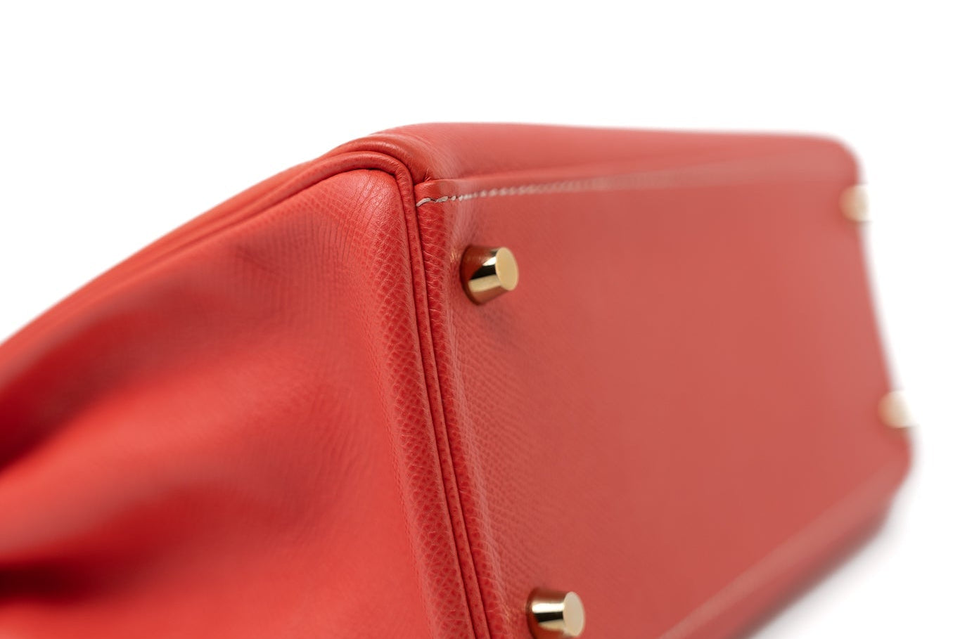 Hermes Handbag Kelly 28 Rose Jaipur Veau Epsom Leather Permabrass Hardware P Stamp - Redeluxe