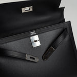 Hermes Handbag Kelly 32 Veau Swift Leather Toile Berline Palladium Plated Hardware 2019 D - Redeluxe