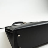 Hermes Handbag Kelly 32 Veau Swift Leather Toile Berline Palladium Plated Hardware 2019 D - Redeluxe