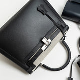 Hermes Handbag Kelly 32 Veau Swift Leather Toile Berline Palladium Plated Hardware 2019 D - Redeluxe