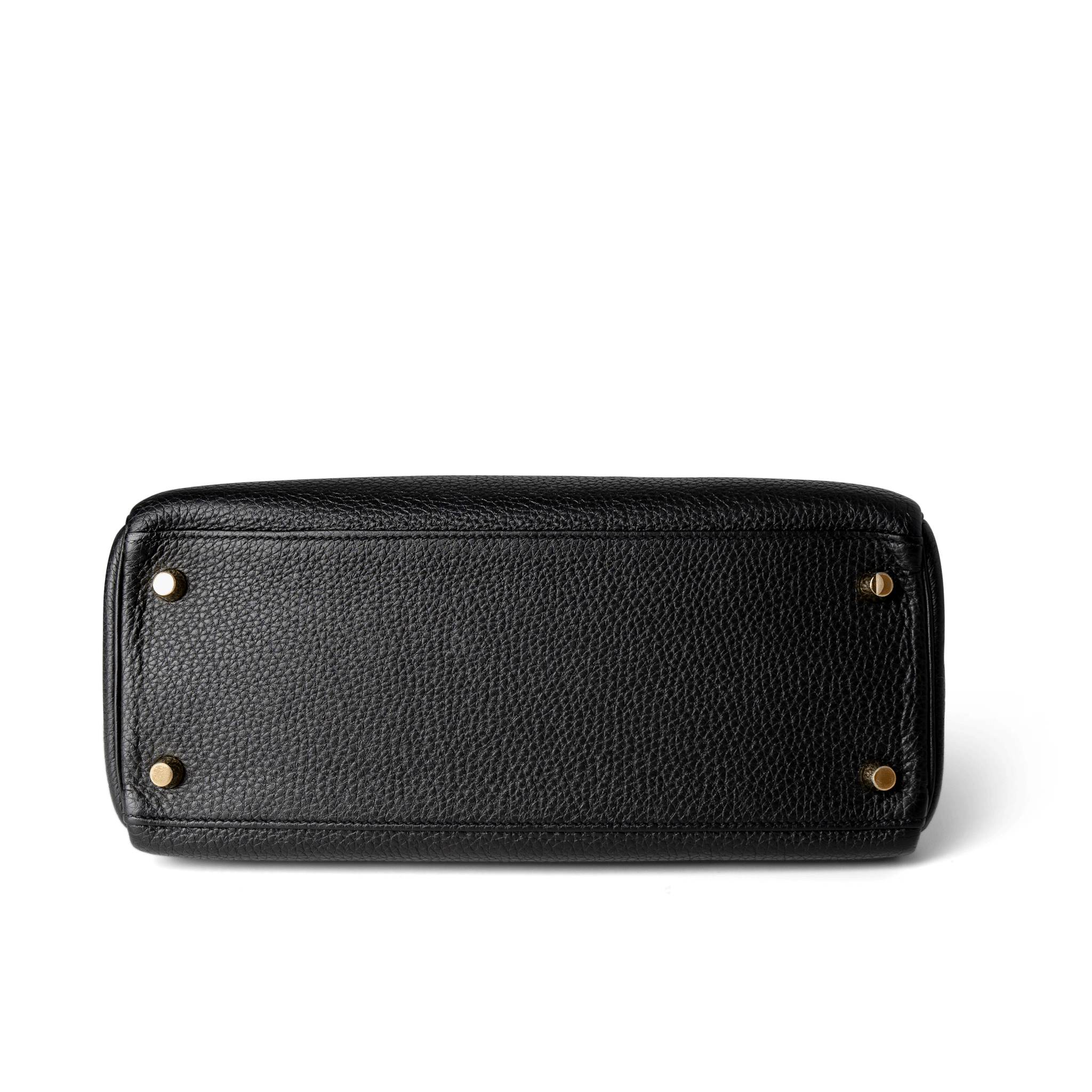 Hermes Handbag Kelly / Black Kelly 28 Black Veau Togo Leather Gold Plated C Stamp - Redeluxe