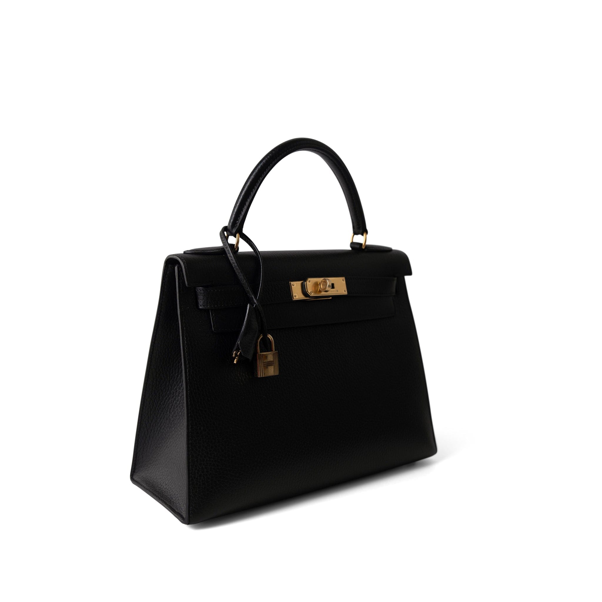 Kelly Sellier 28 Black Ardennes Gold Plated A Square Stamp