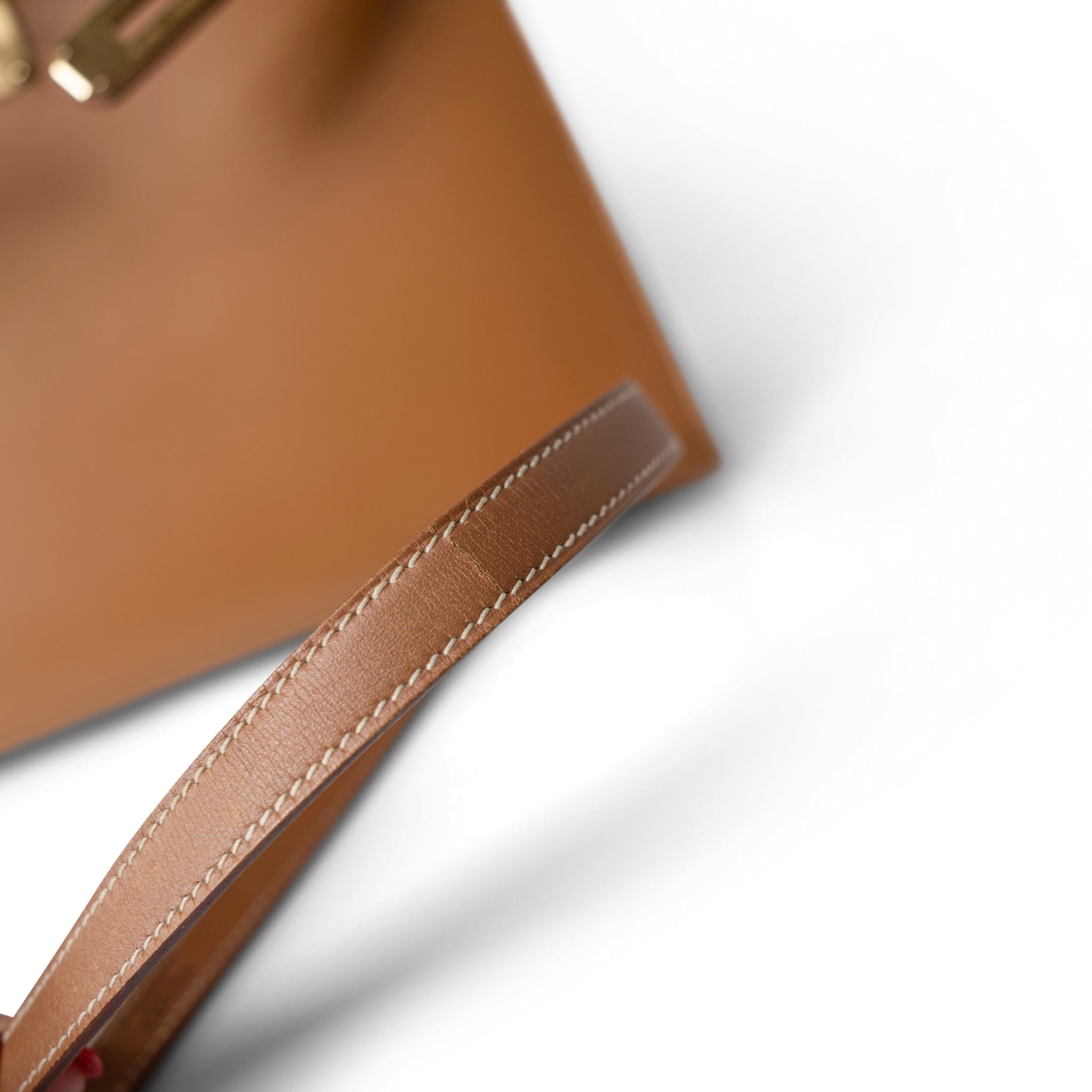 Hermes Handbag Kelly / Brown Kelly Sellier 28 Gold Natural Chamonix Plated A Square Stamp - Redeluxe