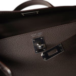Hermes Handbag Kelly / Grey Hermes Kelly Mini II Etain (greige) Veau Epsom Leather Palladium plated Y Stamp - Redeluxe