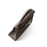 Hermes Handbag Kelly / Grey Hermes Kelly Mini II Etain (greige) Veau Epsom Leather Palladium plated Y Stamp - Redeluxe