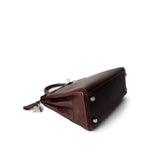 Hermes Handbag Kelly / Red Kelly 25 Retourne Rouge H Chèvre Palladium Plated I Square Stamp - Redeluxe