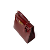 Hermes Handbag Kelly / Red Kelly 28 Rouge Box Calfskin Gold Plated V Stamp - Redeluxe