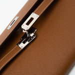 Hermes Handbag Kelly To Go Veau Epsom Leather Palladium Plated 2020 Y - Redeluxe