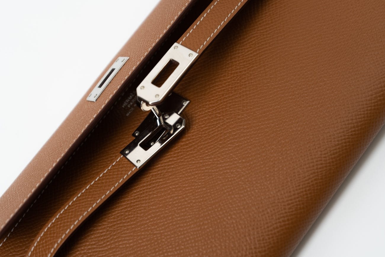 Hermes Handbag Kelly To Go Veau Epsom Leather Palladium Plated 2020 Y - Redeluxe